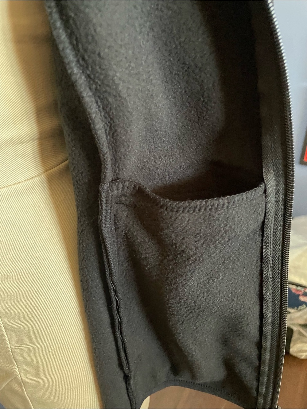 Black Zip-Up Fleece Jacket - Picture 6 of 8